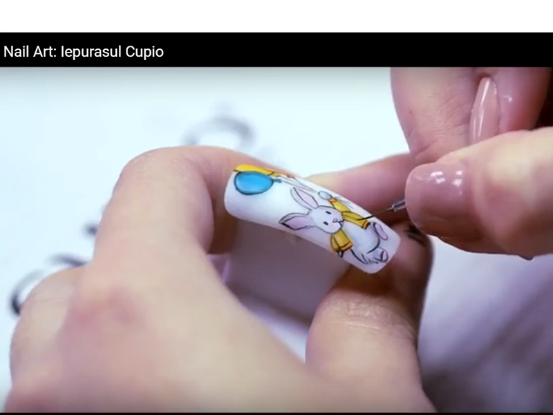 Tutorial Nail Art: Iepurasul Cupio